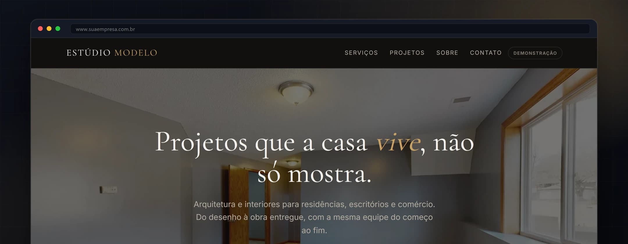 Tela do Site Institucional